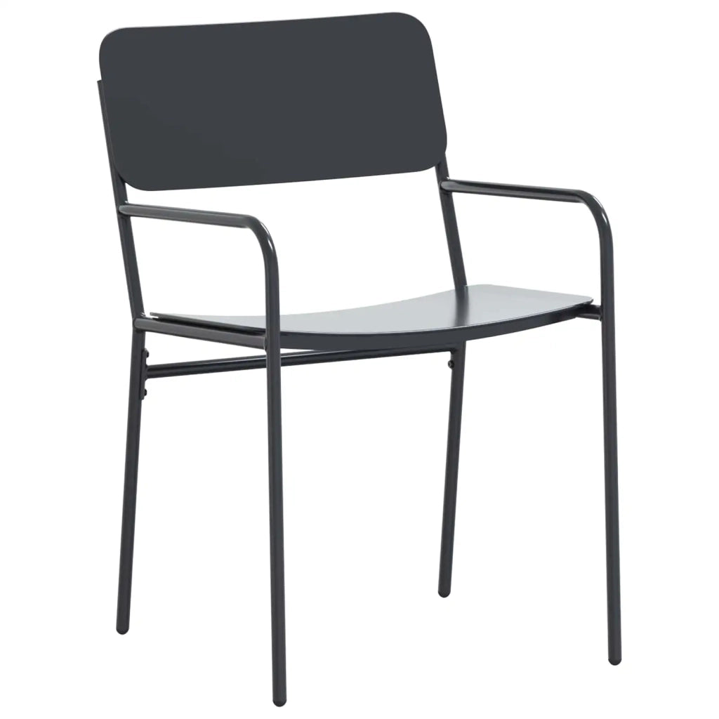 Set da Pranzo per Giardino 9 pcs Antracite Acciaio