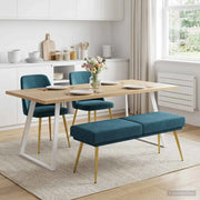 Panchina a doppio strato Blu 120 x 45 x 46 cm Velluto 42038594