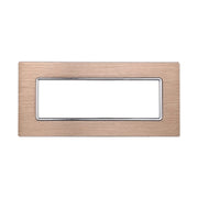 Placca In Alluminio Serie Solar 6P Colore Oro Compatibile Con Bticino Matix