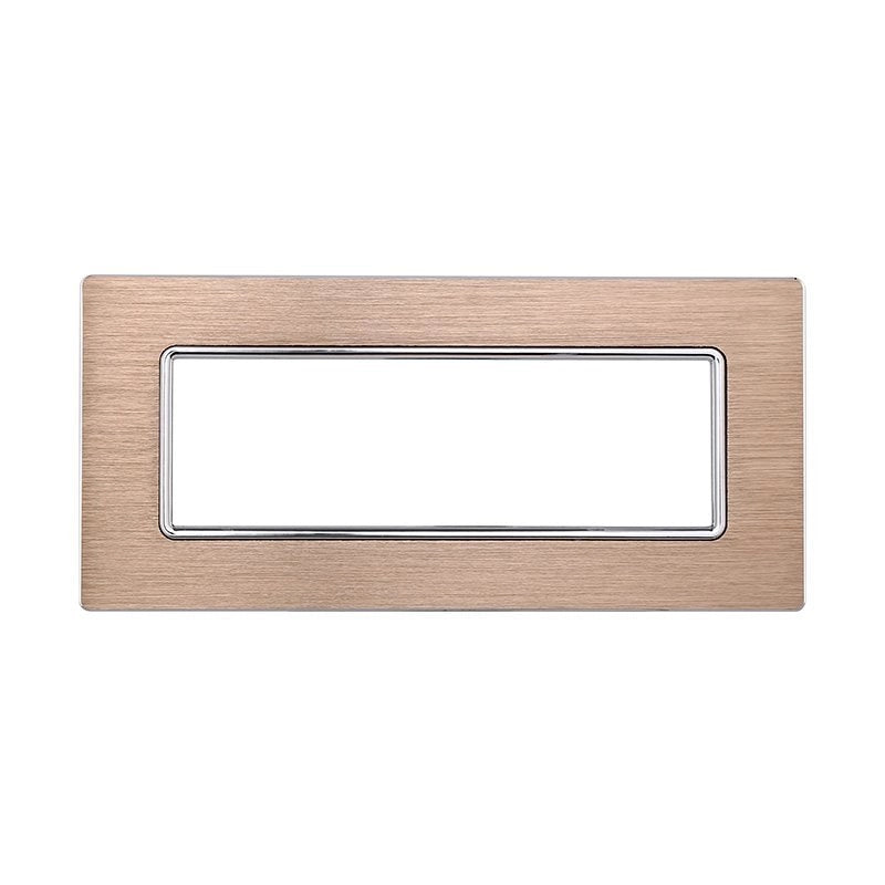 Placca In Alluminio Serie Solar 6P Colore Oro Compatibile Con Bticino Matix