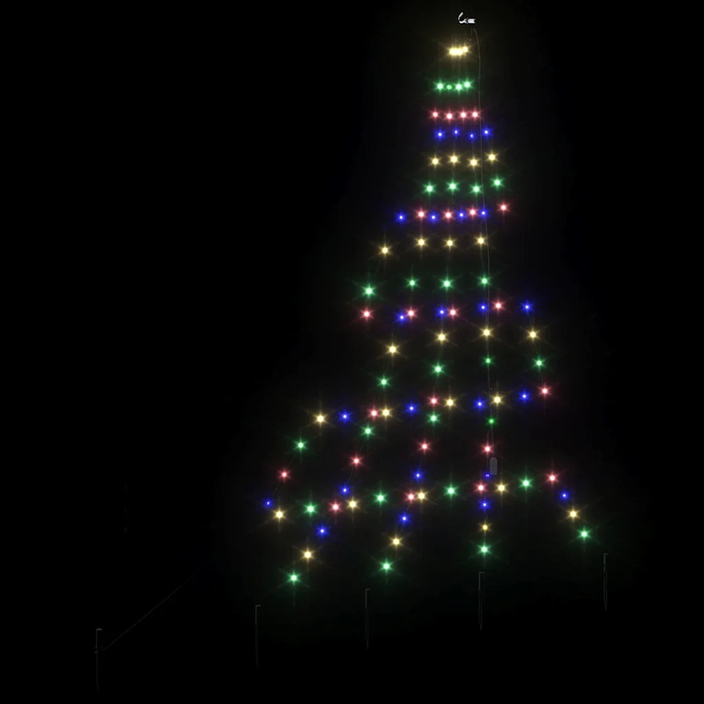 Albero di Natale | Decorazioni natalizie LED con picchetti per il terreno 182 cm