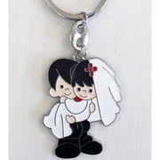Trade Shop - 12 Portachiavi Segnaposto Bomboniere Confetti Wedding Matrimonio Promessa Sposi -