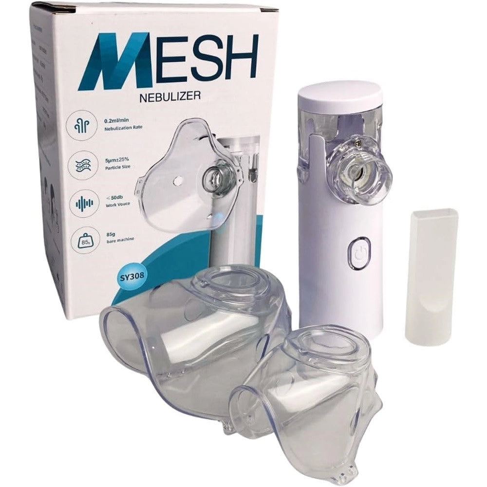 Trade Shop - Mini Aerosol Portatile Silenzioso Apparecchio Per Adulti Bambini Respirazione Nebulizzatore -