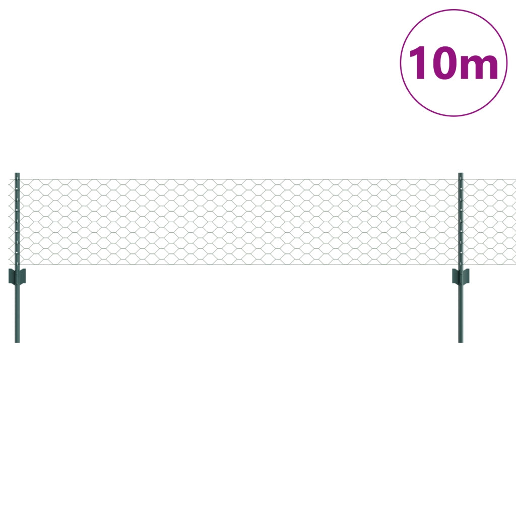 Pali per Recinzione  5 pz U-Channel Verde 40 cm Acciaio