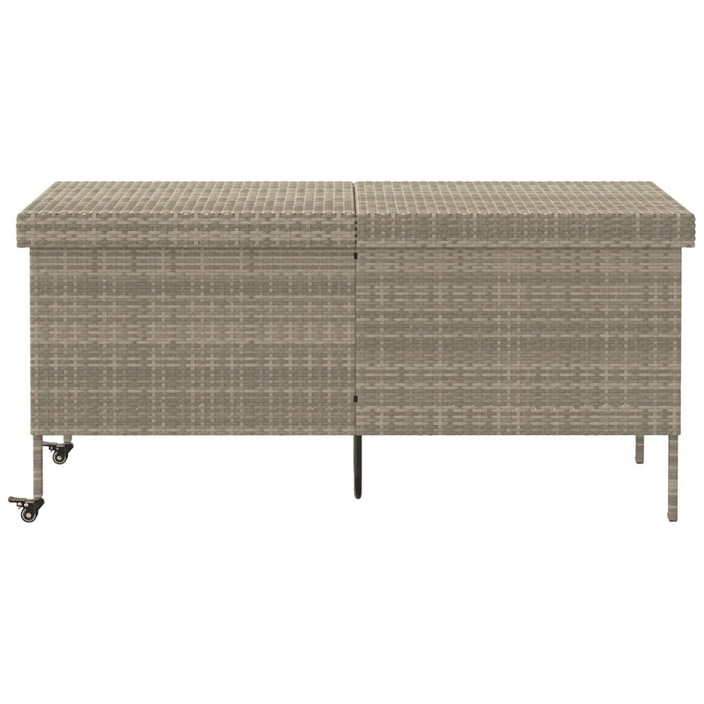 Contenitore da Giardino con Ruote Grigio Chiaro Polyrattan CFW2493843