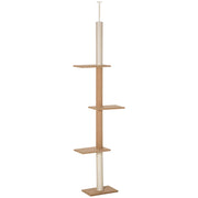 Albero per gatti, altezza regolabile da 228 a 260 cm, albero da arrampicata per gatti, albero gioco color kaki