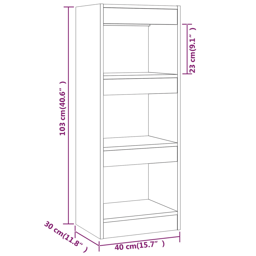 Libreria/Divisorio Bianco 40x30x103 cm in Truciolato cod mxl 11872