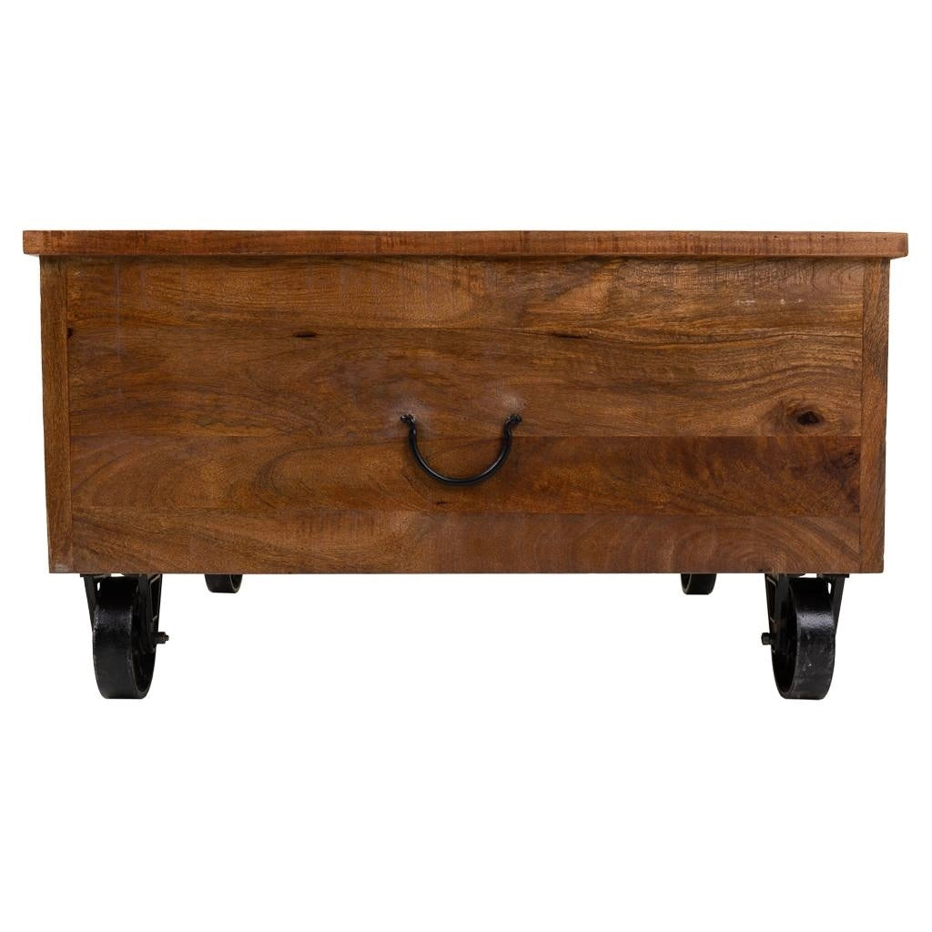 Tavolino da caffè in legno marrone 90x90x47