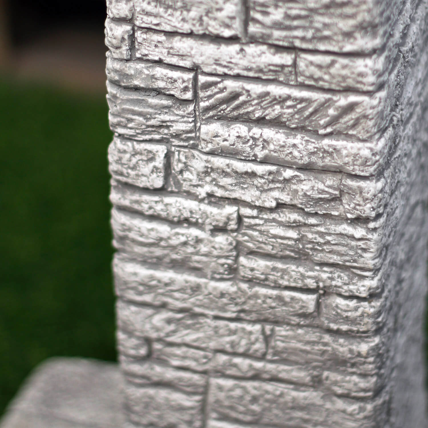 Fontana da Giardino Senza Rubinetto in Cemento Granulato di Marmo Clanezzo Grigio