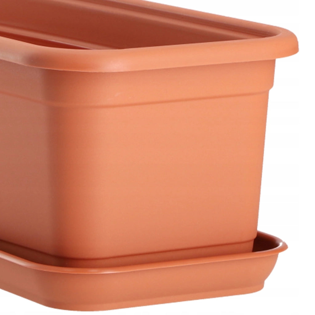 Vaso da fiori KADAX per balcone, 80 cm, con base oblunga