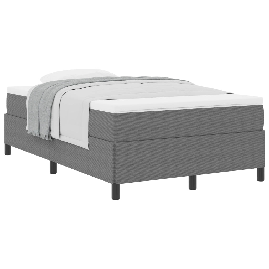 Struttura Letto  Grigio Chiaro 120x190 cm in Velluto a Coste