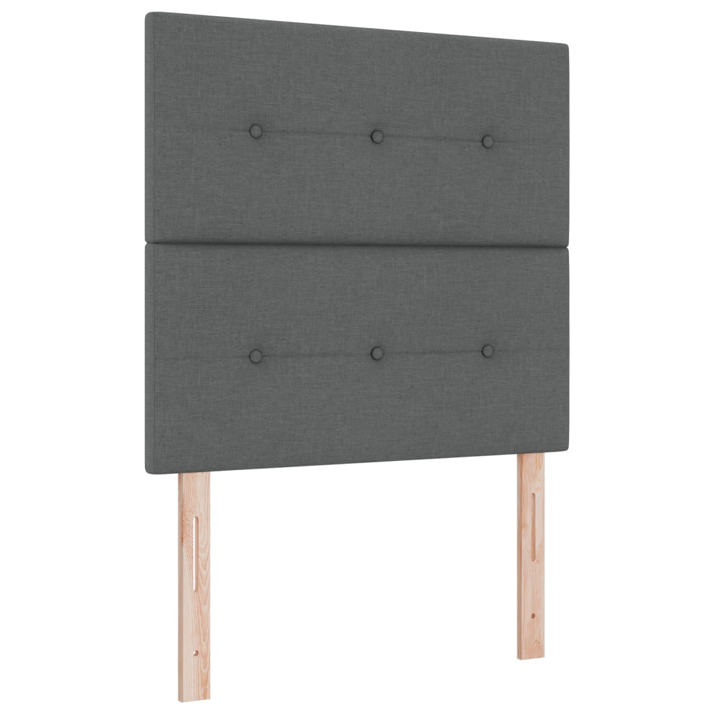 Materasso Box Spring Grigio Scuro 80x200 cm Tessuto