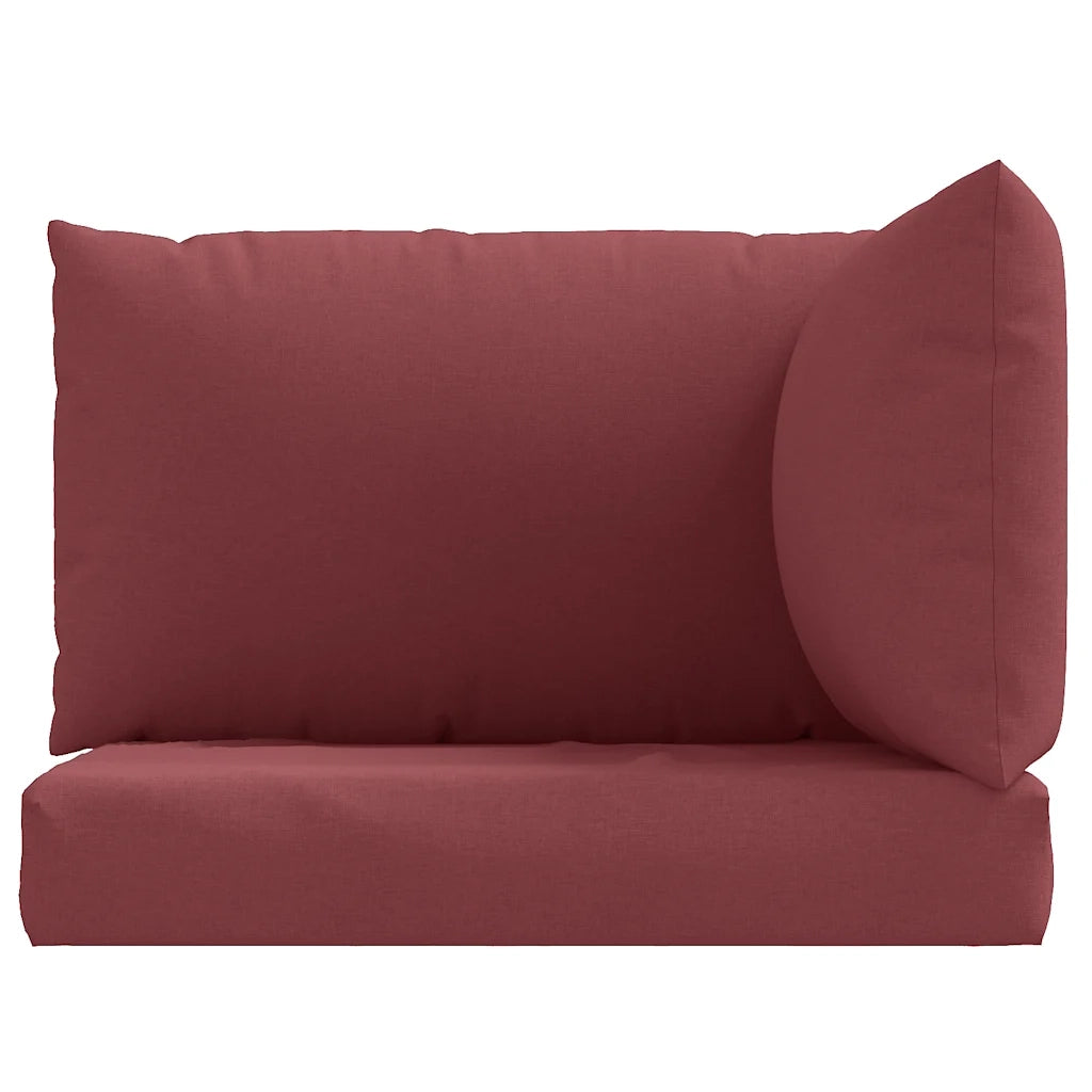 Cuscini per Pallet 3 pz Rosso Vino Mélange in Tessuto 4002661