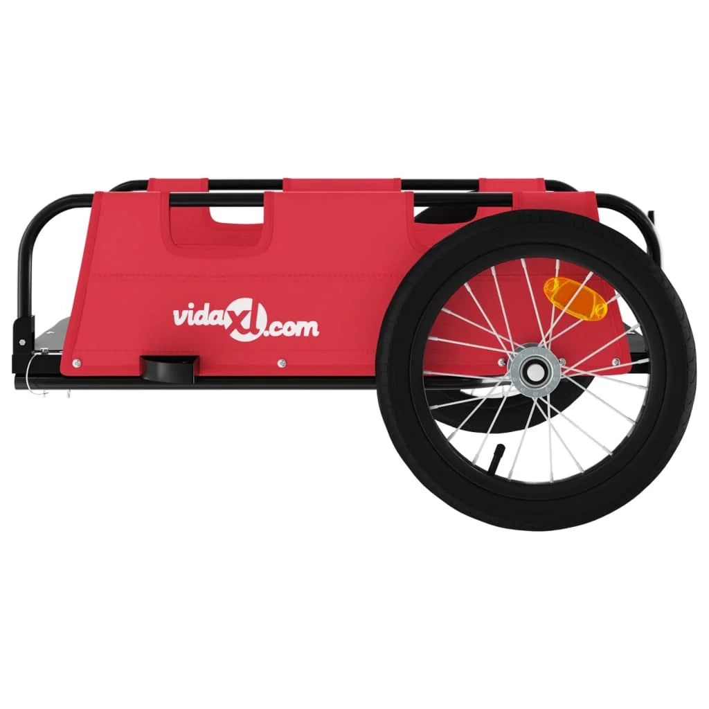 Rimorchio/carrello per il trasporto di biciclette in tessuto Oxford ferro rosso 02_0044385