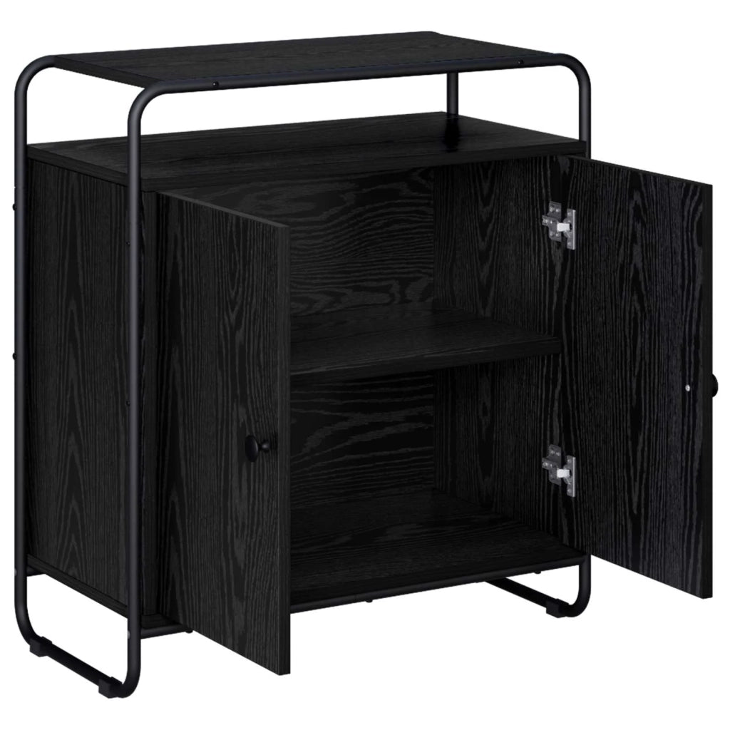 Credenza Rovere Nero 68 x 35 x 75 cm Legno ingegnerizzato 8007978