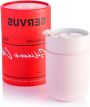 Tazza da Caffè in Ceramica - Tazze Isolate con Coperchi - Tazza Silicone Portatile - Senza BPA - 280 ml (rosa)