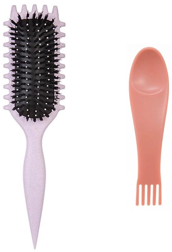 Spazzola per capelli unisex - Spazzola massaggiante - Uncinetto per pulizia - Spazzola per stile multifunzionale - 23,8x6,8 cm - Design elegante - Spazzola per capelli