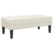 panchina con cuscino Crema 113 x 57 x 39 cm Velluto CFW2666316