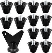 Pacco di 12 Puntoni da Calcio con Chiave - Puntoni da Calcio 13mm 16mm Accessori per Scarpe da Calcio a 6 Stelle (M5)