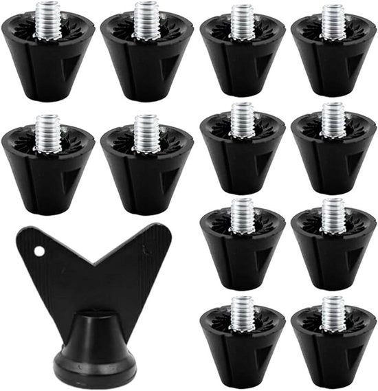 Pacco di 12 Puntoni da Calcio con Chiave - Puntoni da Calcio 13mm 16mm Accessori per Scarpe da Calcio a 6 Stelle (M5)