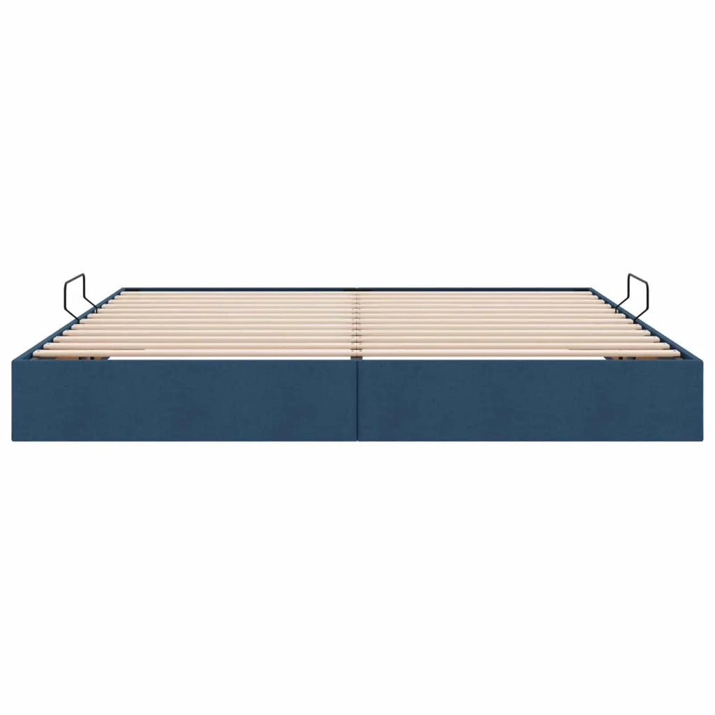 Letto ottomano con archiviazione Blu 200 x 200 cm Tessuto 3442849