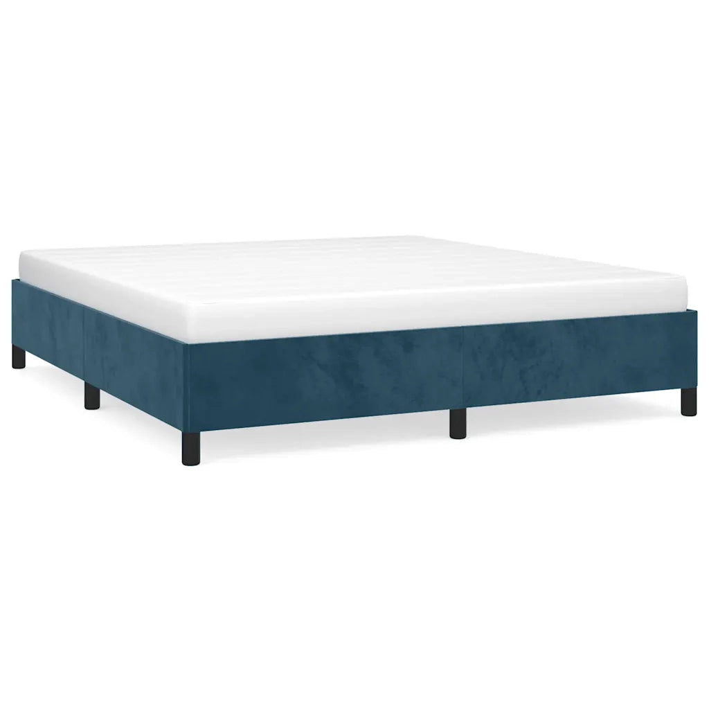 Giroletto senza Materasso-Struttura Letto Blu Scuro 180x200 cm in Velluto 571420