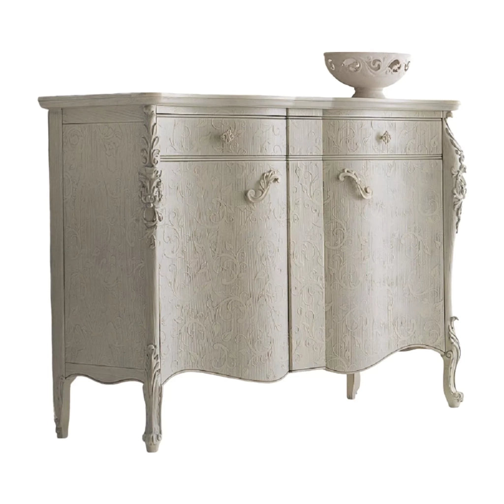 Madia credenza sagomata 2 ante legno bianco l.137 p.57 h.110 - Mobili 2G
