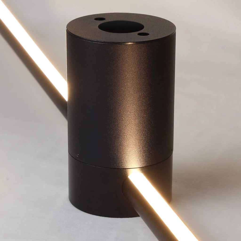 ZMH Applique da parete a LED per interni nera moderna 100cm girevole per scale