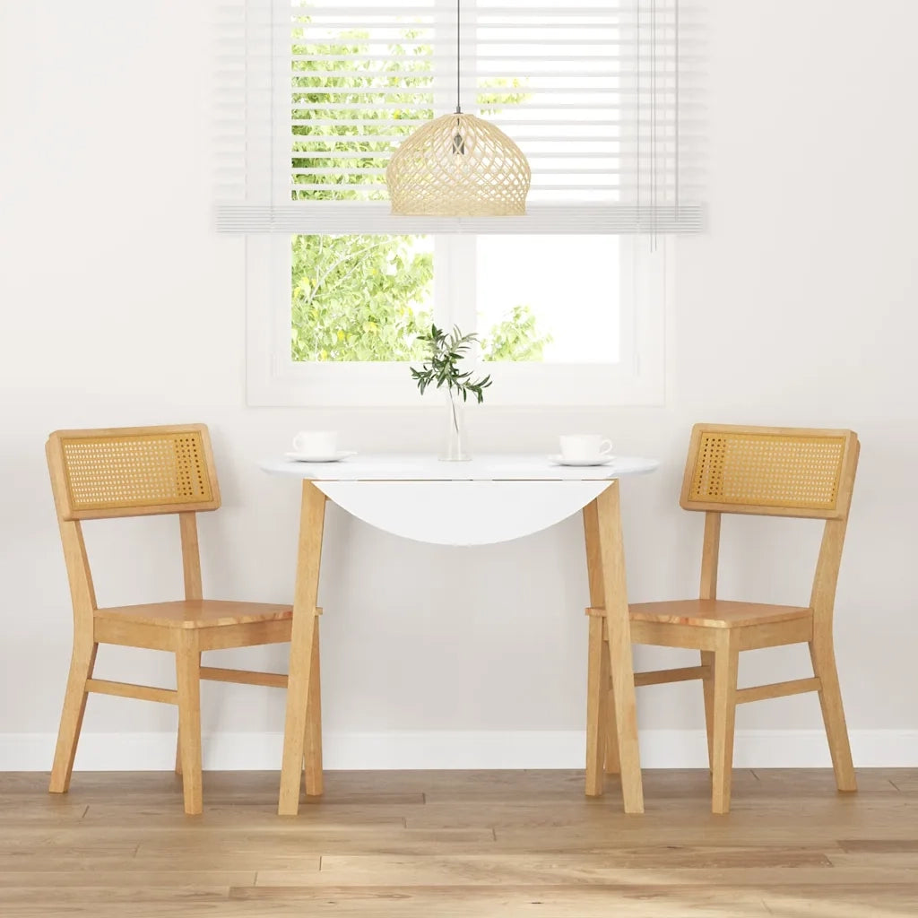 Sedie da Pranzo 2 pz in Legno Massello di Hevea 4102464