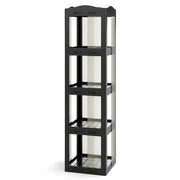 Libreria girevole a 360° 36,5 x 36 x 108 cm facile accesso design moderno PP nero 20_0015906