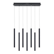 Lampada a sospensione moderna nera a barre LED 35W Valdes Italux