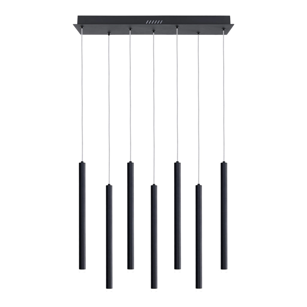 Lampada a sospensione moderna nera a barre LED 35W Valdes Italux