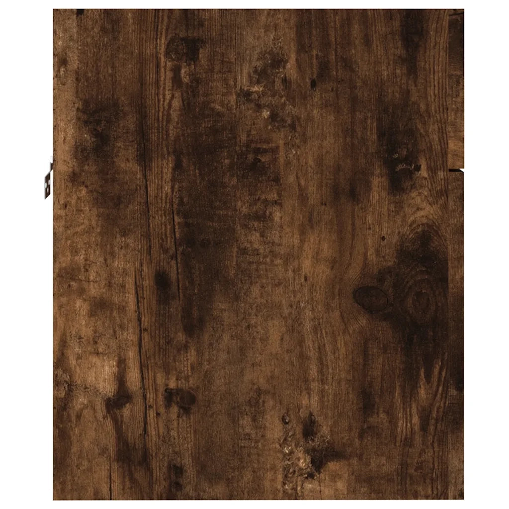 Set Mobili da Bagno | Armadio da bagno 2 pz Rovere Fumo in Legno Multistrato
