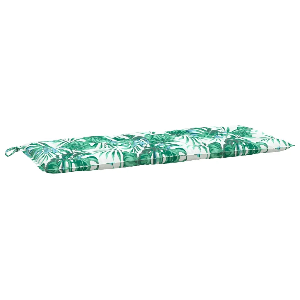 Cuscini Panca Giardino 2 pz a Foglie 120x50x7 cm Tessuto Oxford 379056