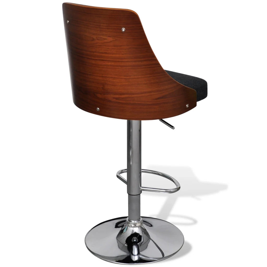 Set di 2 sgabelli da bar neri e legno design moderno 1202018