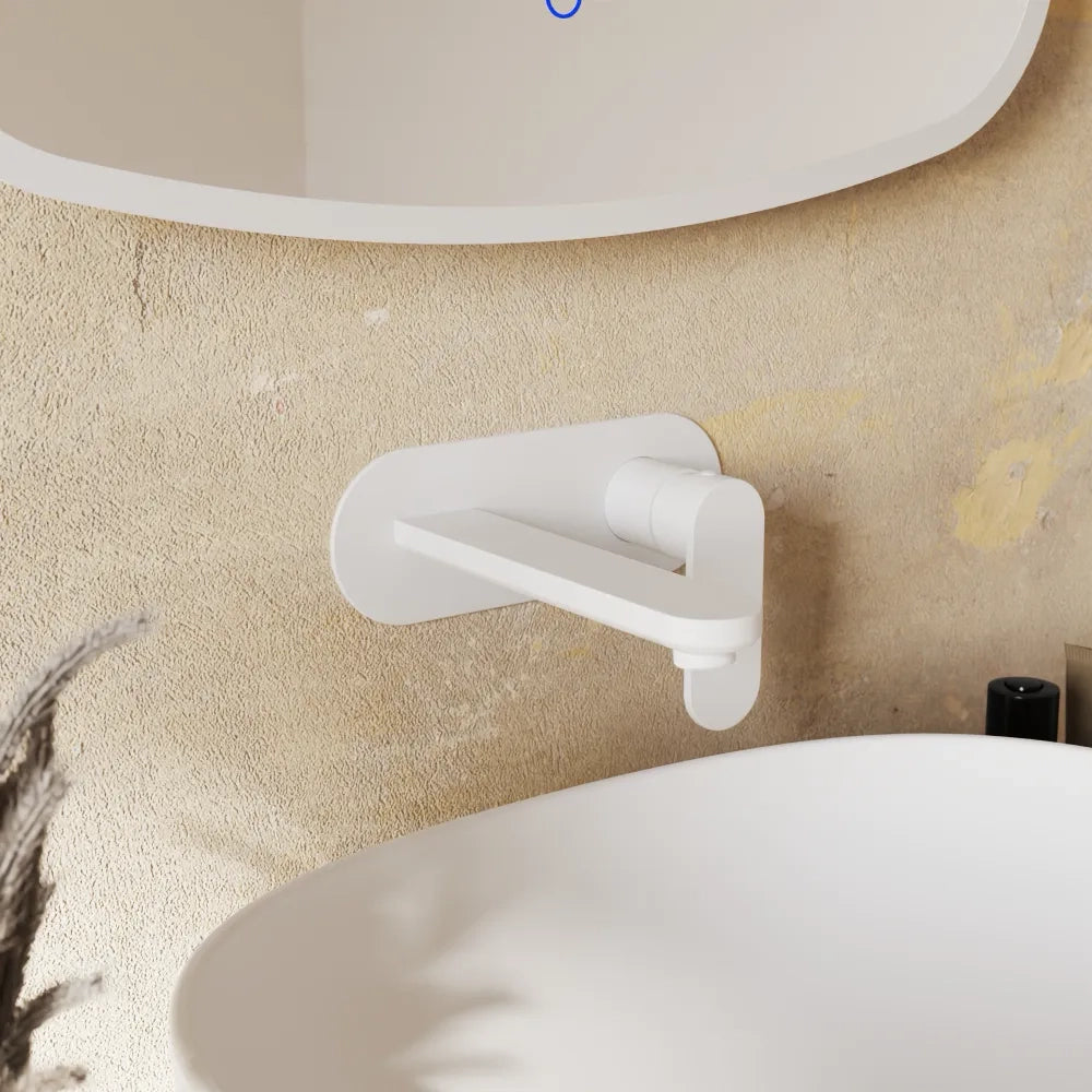 Miscelatore lavabo ad incasso bianco opaco | Margot