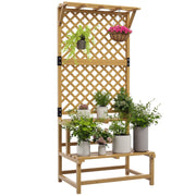 Portapiante da bagno ¨C zephmum ¨C legno, 75x50x166 cm, giallo