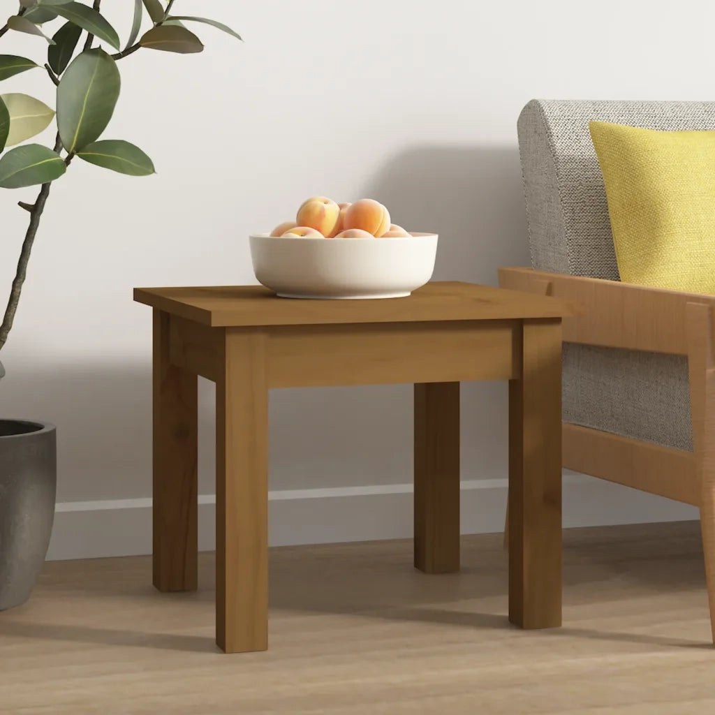 Tavolino da Salotto ambra 35x35x30 cm Legno Massello di Pino 814222