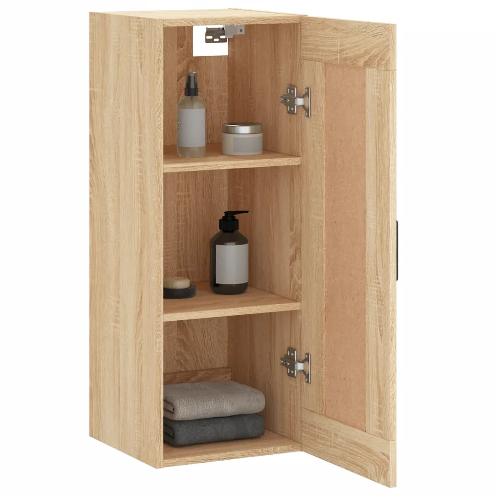 vidaXL Mobile a Parete Rovere Sonoma 34,5x34x90 cm Legno Multistrato