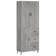 Credenza | Madia | Buffet da pranzo | Armadio da pranzo Grigio Sonoma 69,5x34x180 cm in Legno Multistrato