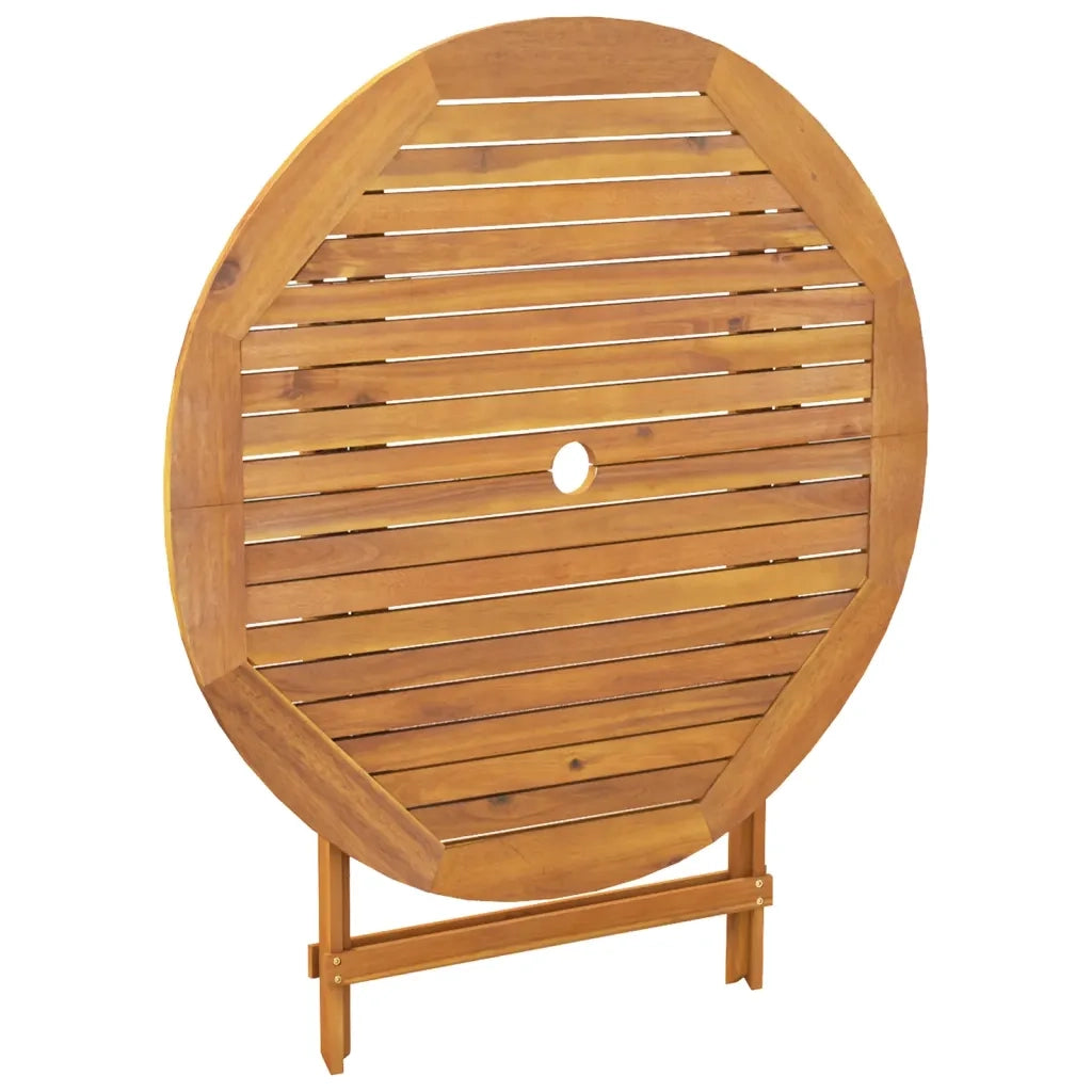 Set Pranzo da Giardino 5 pz Beige in Tessuto e Legno Massello 3281823