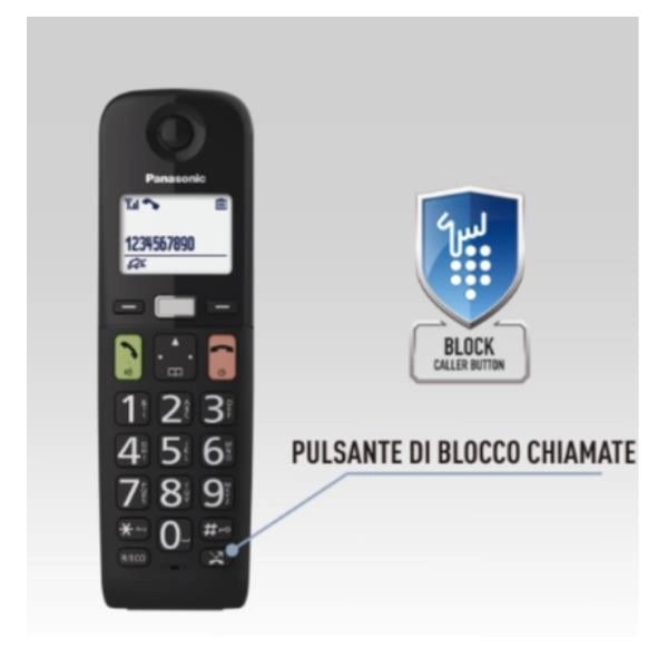 Cordless tgu130 tasti grandi segret - KX-TGU130EXB