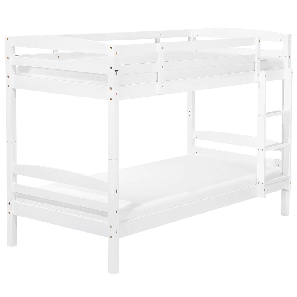 Letto a castello letto doppio in legno di pino bianco singola misura 90 x 200 per bambini in cameretta