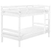 Letto a castello letto doppio in legno di pino bianco singola misura 90 x 200 per bambini in cameretta