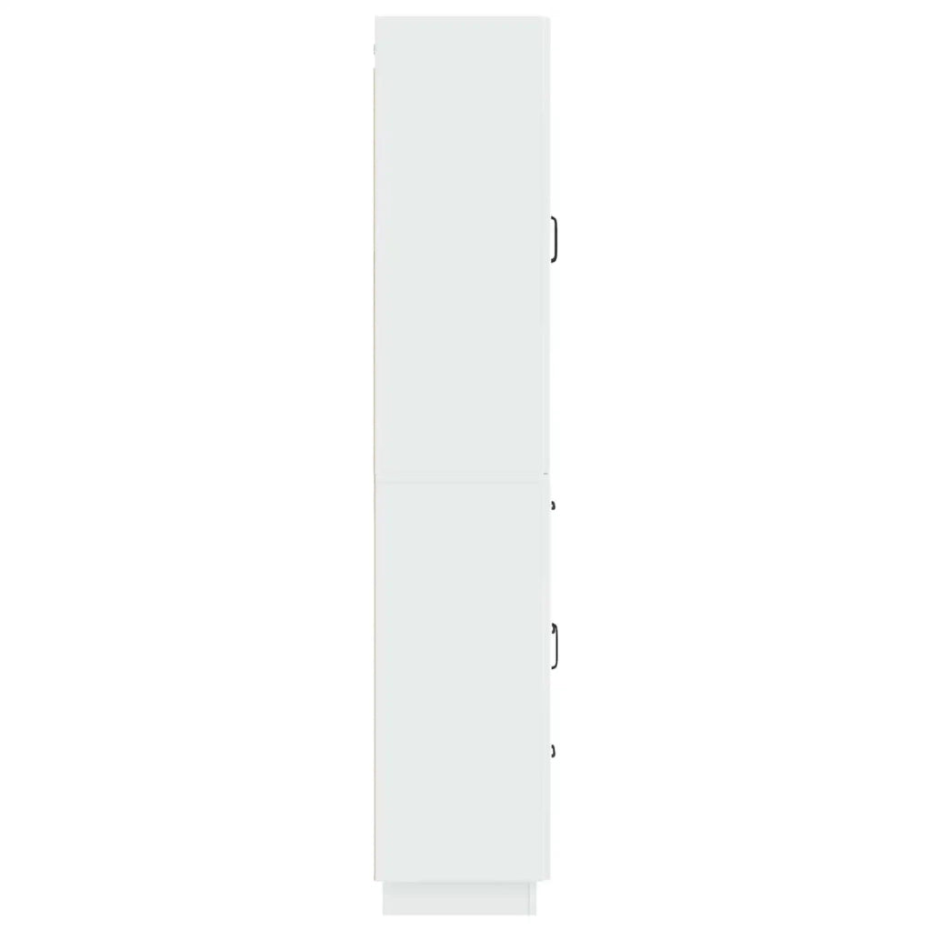 Set di armadi 2 pcs Bianco Lucido Legno ingegnerizzato