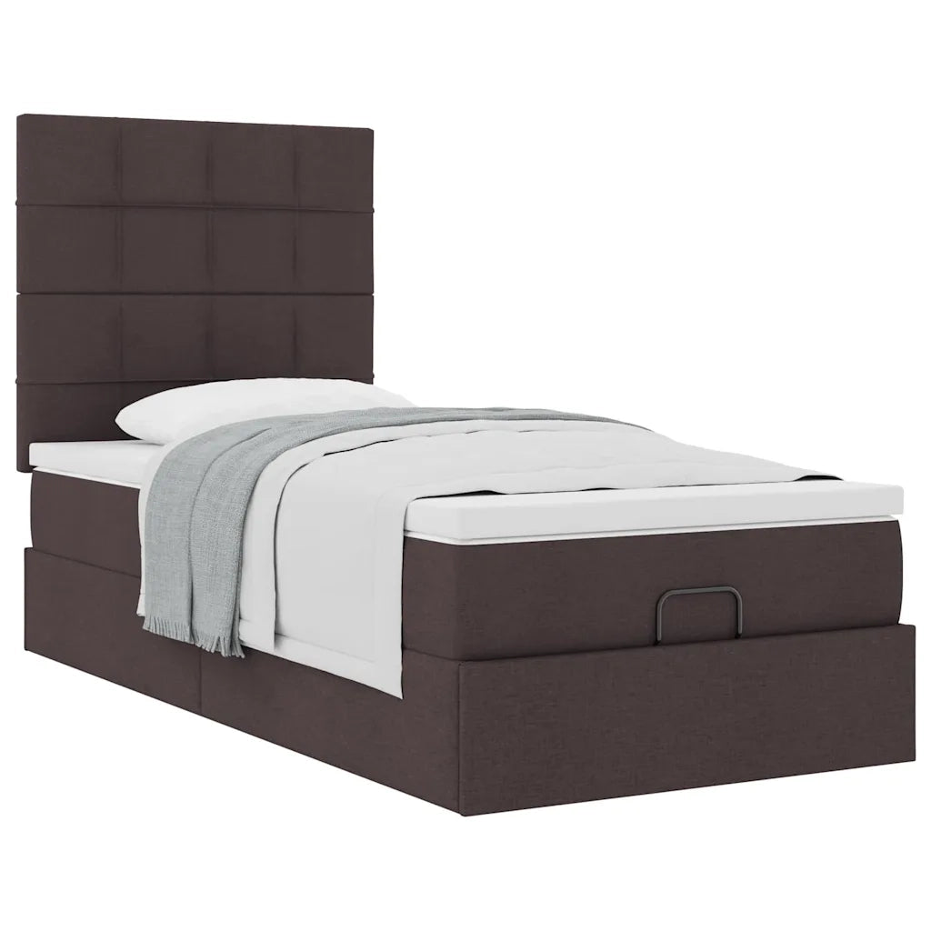 Struttura Letto Pouf con Materasso 80x200 cm in Tessuto 3313115