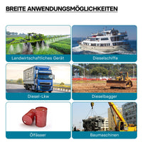 WilTec Pompa autoadescante per diesel gasolio 12 V 150 W 40 l/min Pompa di trasferimento