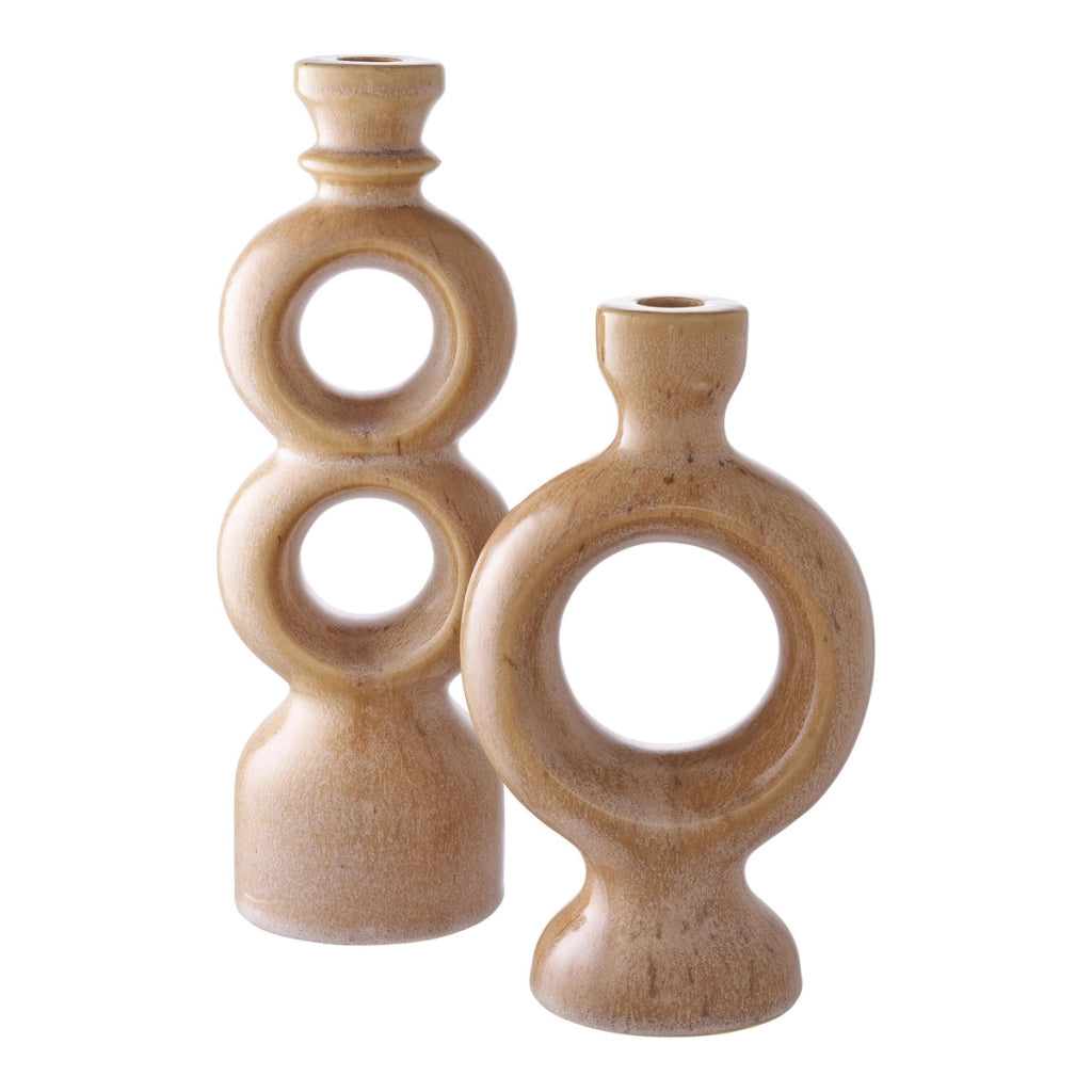 Portacandela Lucy, Marrone, Ceramica, 8,8x13,5x23,5 cm