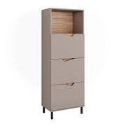 Vicco Credenza Grigio 60 x 169.5 cm con 4 scomparti