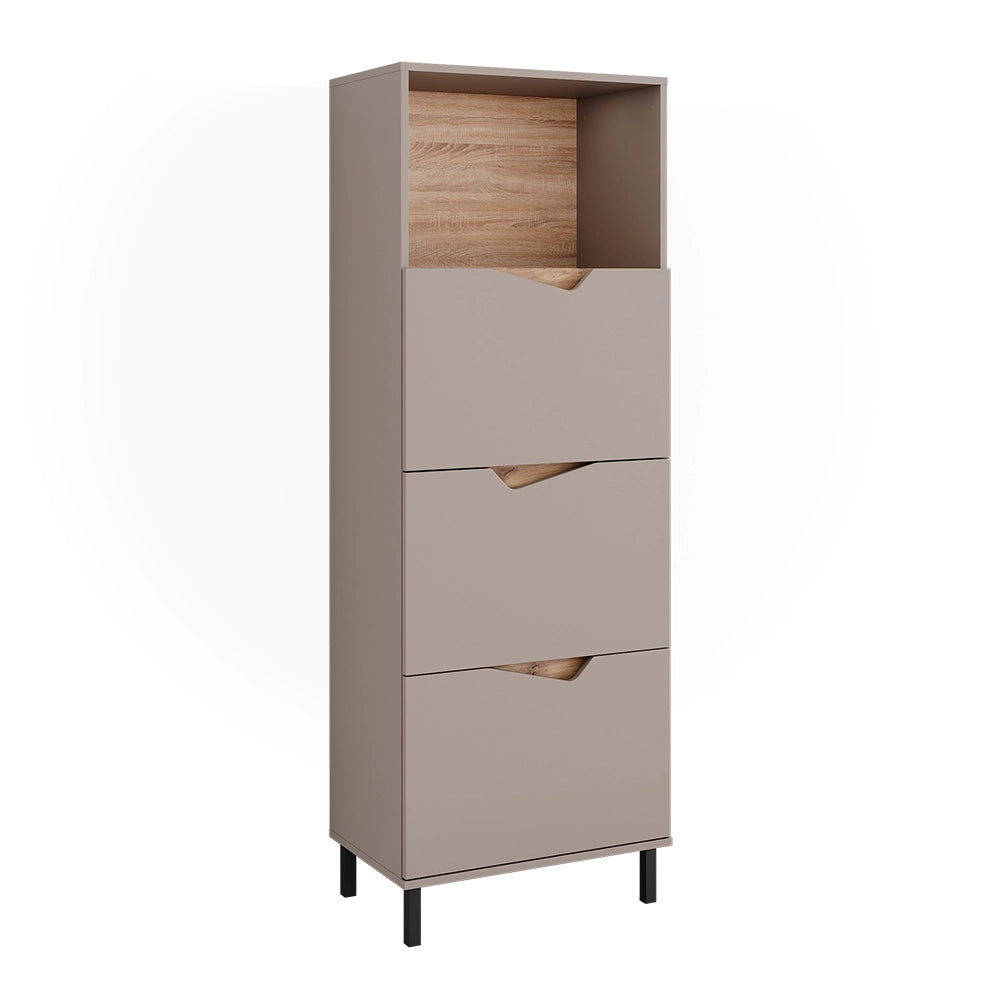 Vicco Credenza Grigio 60 x 169.5 cm con 4 scomparti